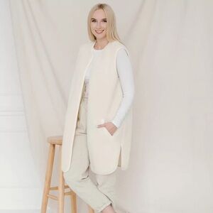 FLOKATI - NATURAL MERINO WOOL VEST MADE IN EUROPE - NEW SIZE LG/XL KNEE LENGTH